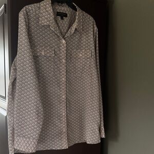Banana Republic Geometric Patterned Button-Up Shirt